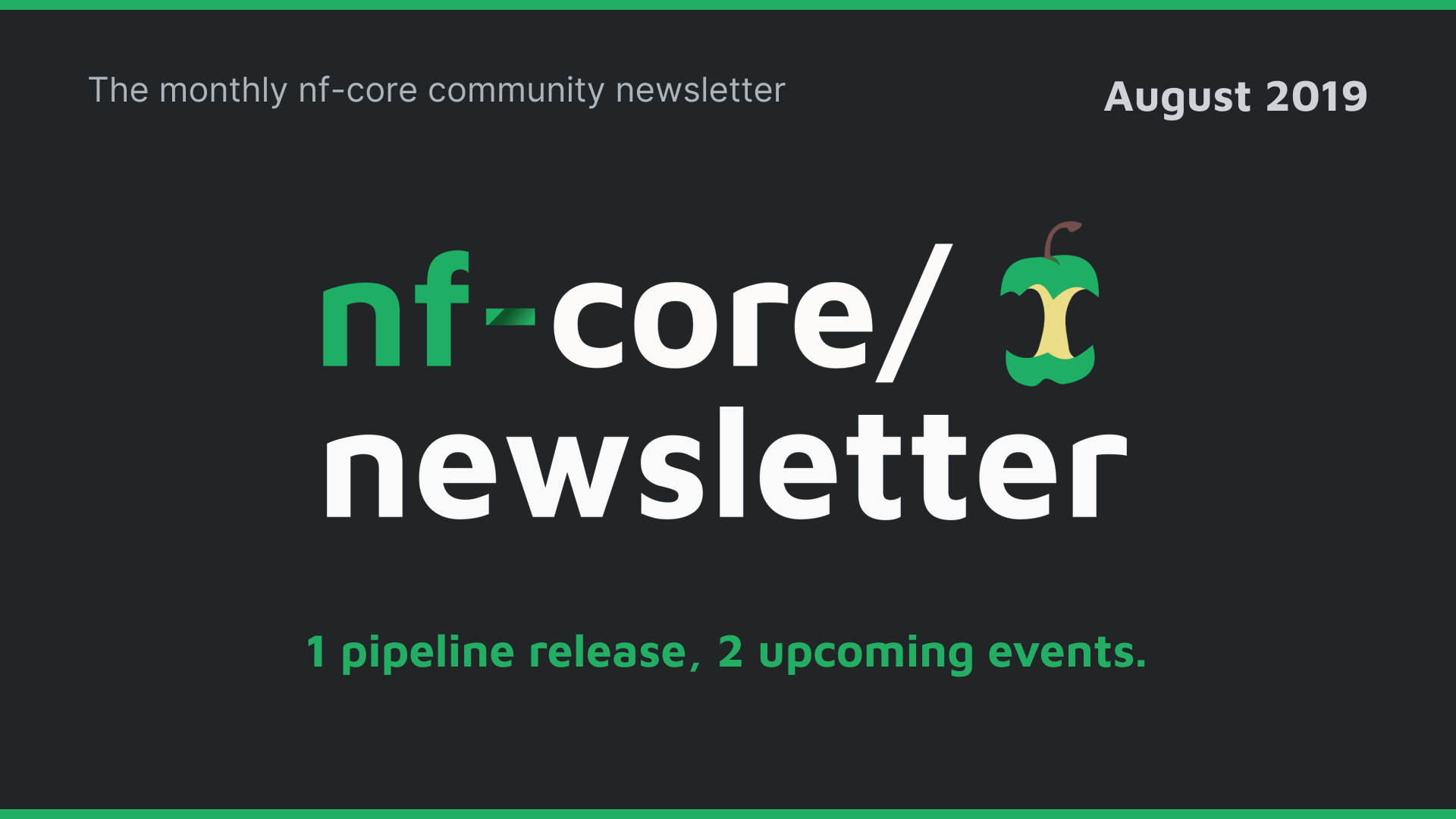 nf-core newsletter — August 2019